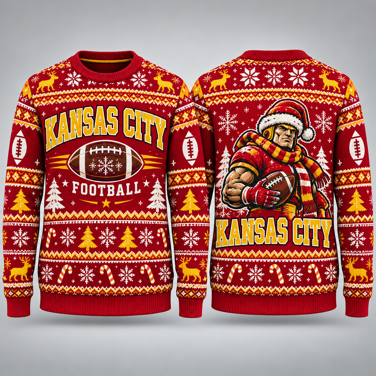 Vintage City Football Ugly Sweater – Christmas Sports Fan Gift