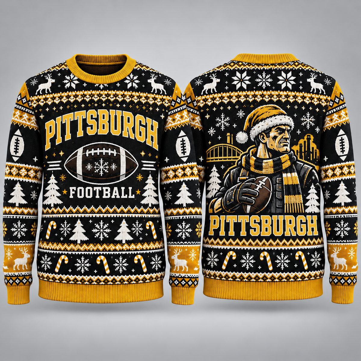 Vintage City Football Ugly Sweater – Christmas Sports Fan Gift