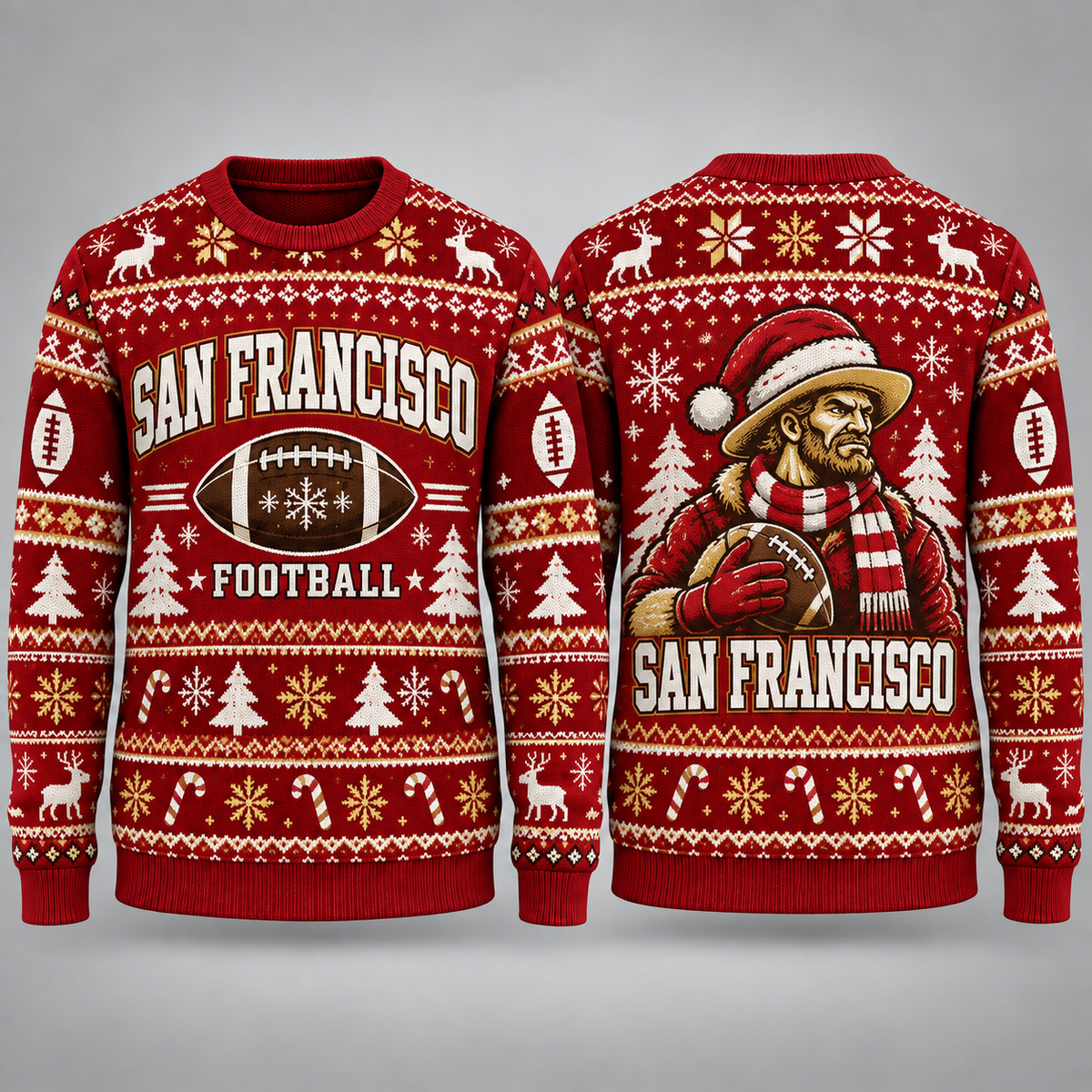 Vintage City Football Ugly Sweater – Christmas Sports Fan Gift