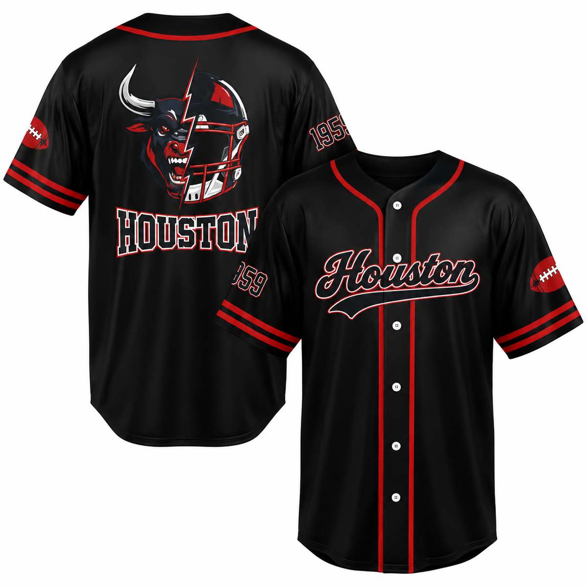 Football Team Baseball Jersey, Game Day Shirt for Football Lover