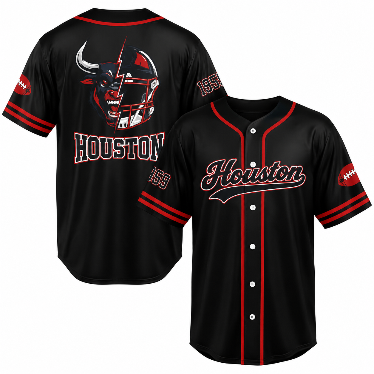 Football Team Baseball Jersey, Game Day Shirt for Football Lover