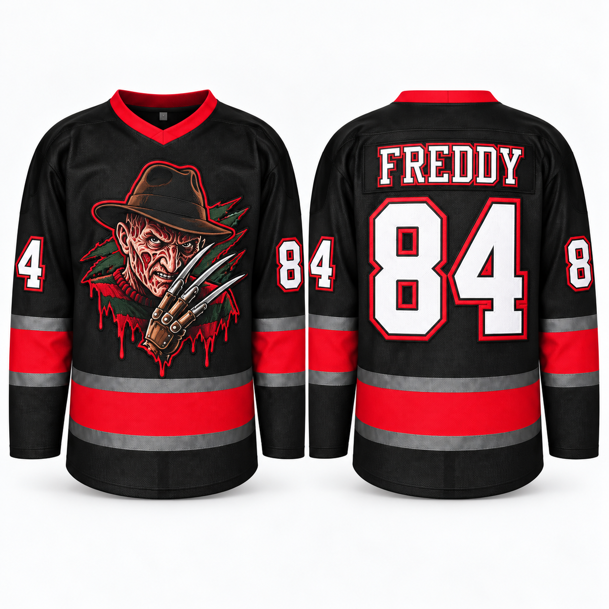 Horror Hockey Jersey – Halloween Slasher Style Fan Shirt