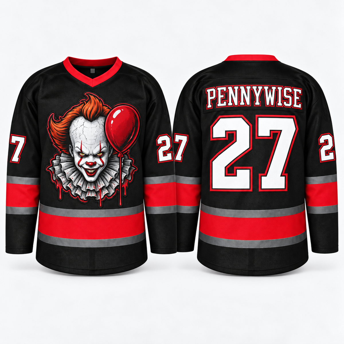 Horror Hockey Jersey – Halloween Slasher Style Fan Shirt