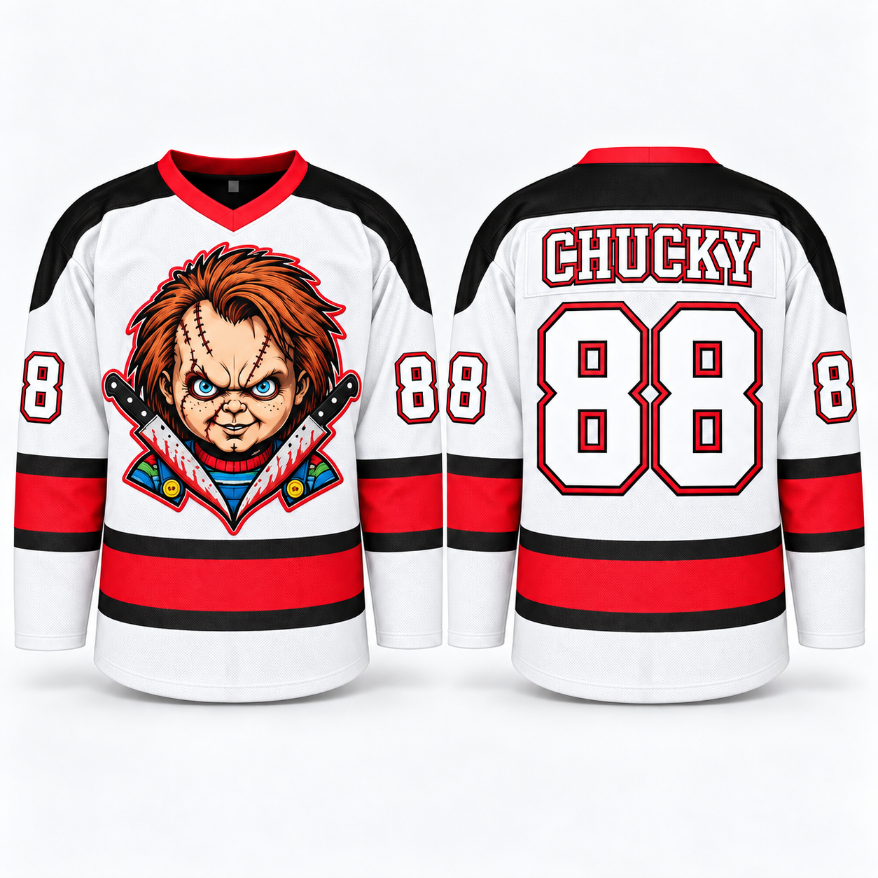 Horror Hockey Jersey – Halloween Slasher Style Fan Shirt