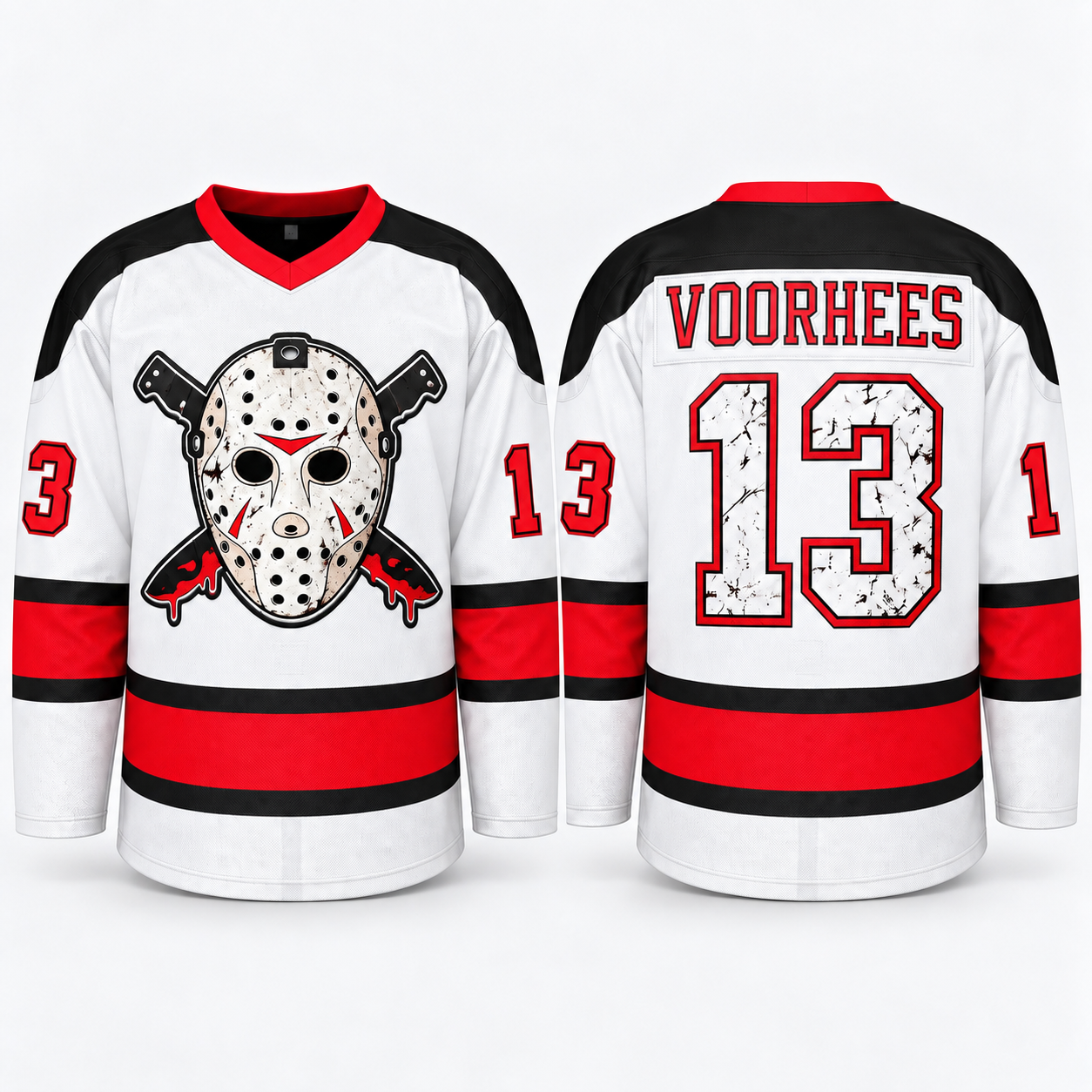 Horror Hockey Jersey – Halloween Slasher Style Fan Shirt