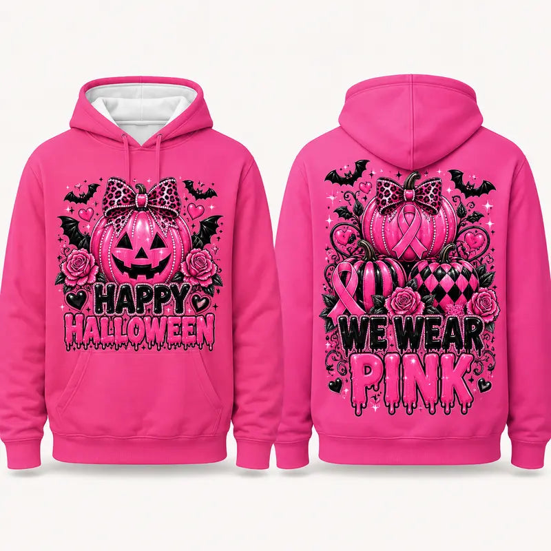 Pink Power Halloween Breast Cancer Hoodie