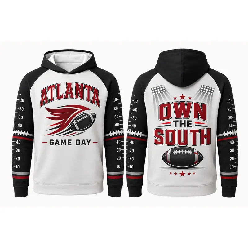 Football Game Day Hoodie Collection – Vintage City & Mascot Graphic Pullover for Football Fans