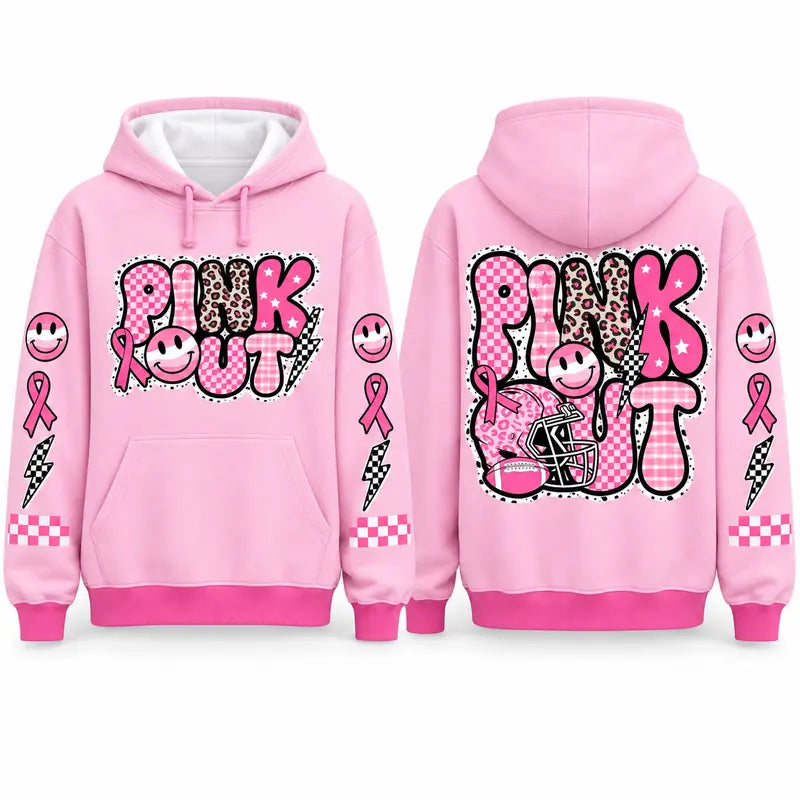 Pink Out Tackle Cancer Hoodie