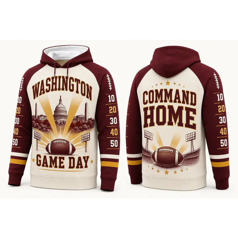 Football Game Day Hoodie Collection – Vintage City & Mascot Graphic Pullover for Football Fans