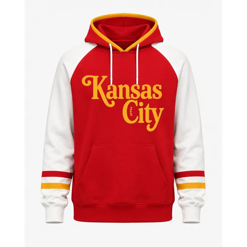 Vintage City Football Raglan Hoodie