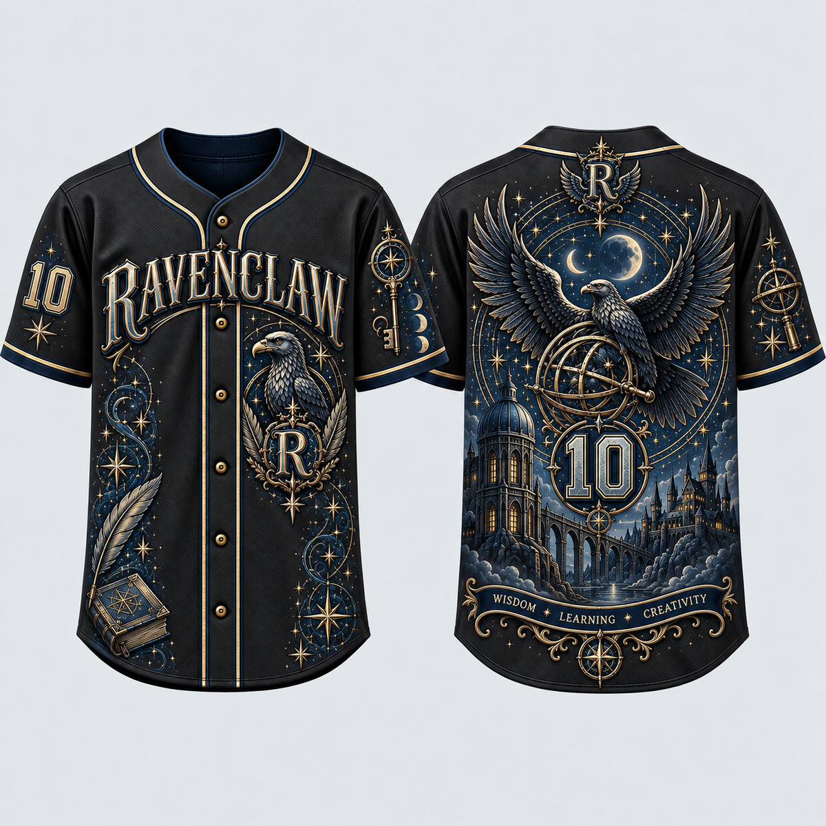 Harry Potter 3D Baseball Jersey – Hogwarts House Collection