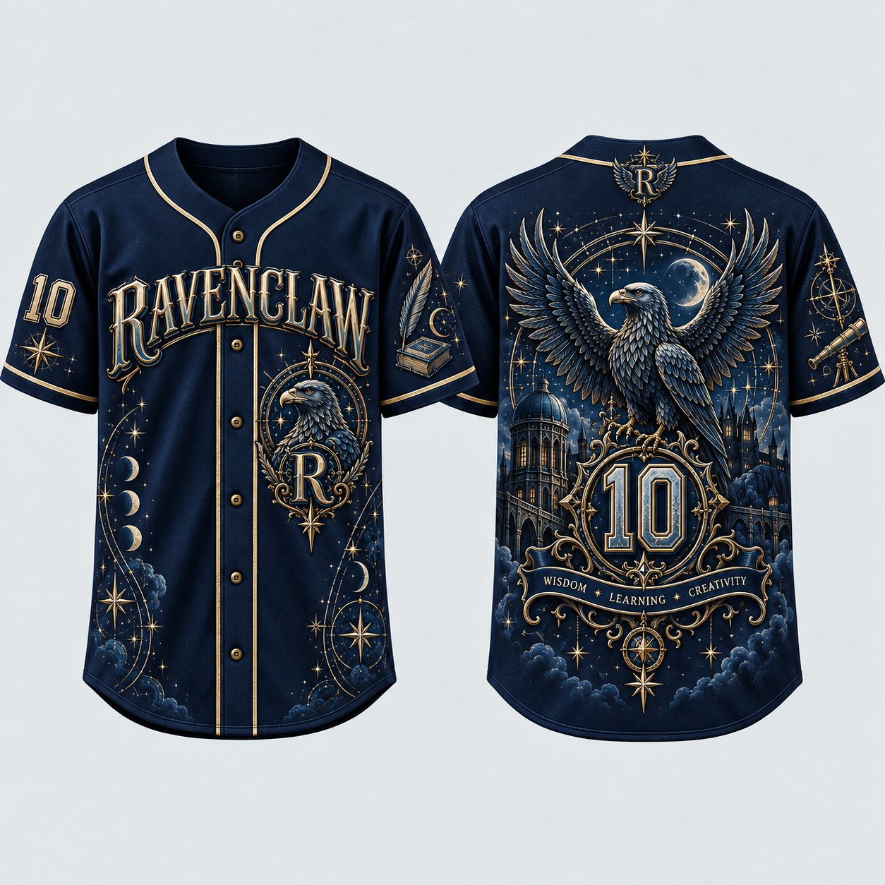 Harry Potter 3D Baseball Jersey – Hogwarts House Collection