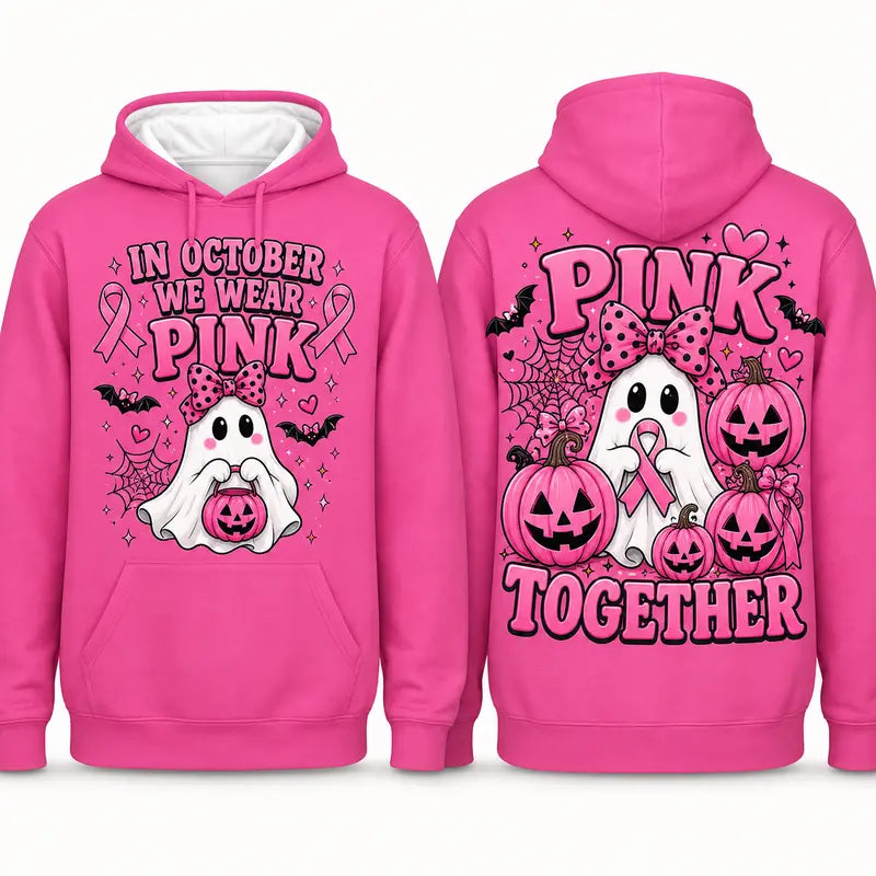 Spooky Pink Awareness Halloween Hoodie