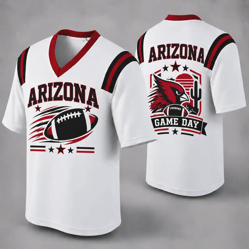 Unisex City Football Jersey – White V-Neck Game Day Shirt | 32 Team-Inspired Styles