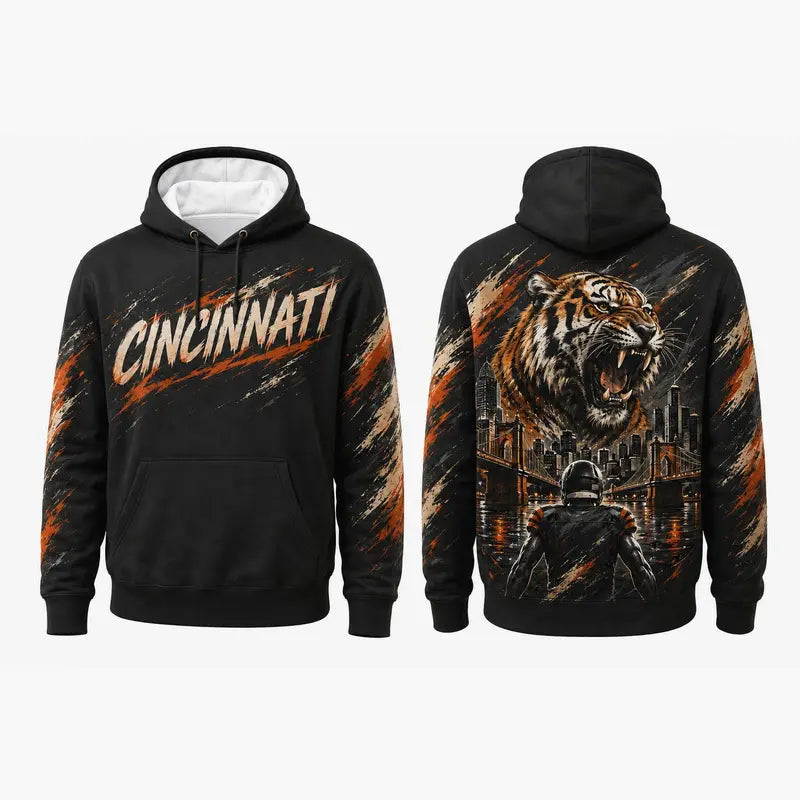 Football City Mascot Graphic Hoodie – Retro Game Day Fan Pullover