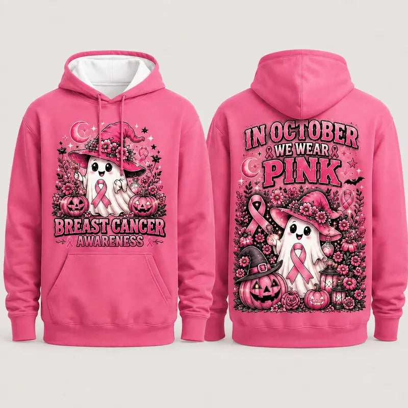 Spooky Pink Awareness Halloween Hoodie