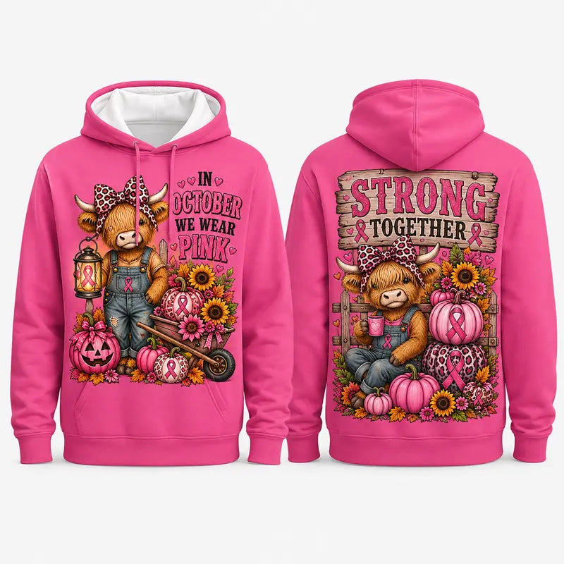 Pink Power Halloween Breast Cancer Hoodie