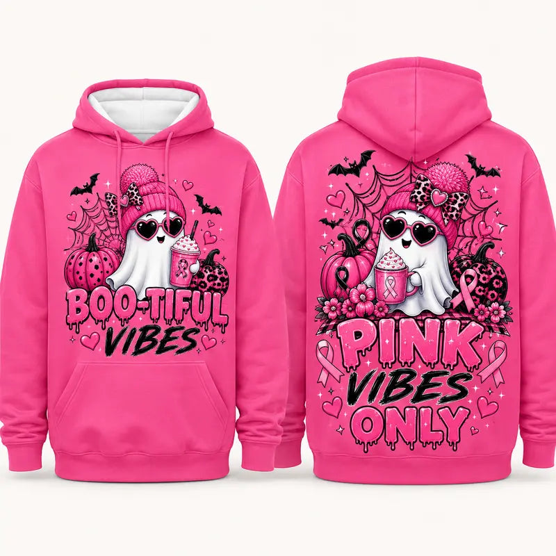 Spooky Pink Awareness Halloween Hoodie