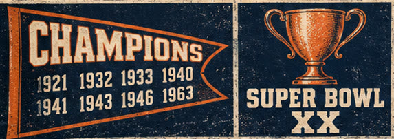 History panel with championship years