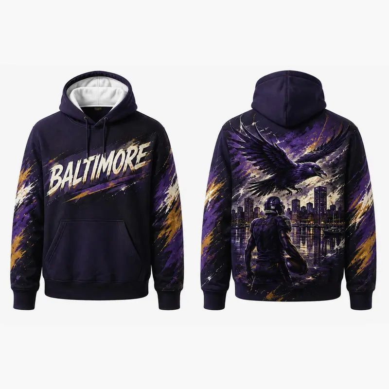 Football City Mascot Graphic Hoodie – Retro Game Day Fan Pullover
