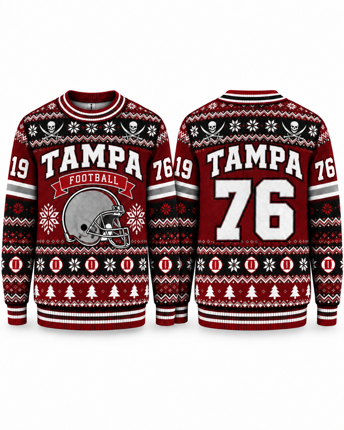Football Team Football Ugly Sweater, Game Day Ugly Sweater For Football Lover