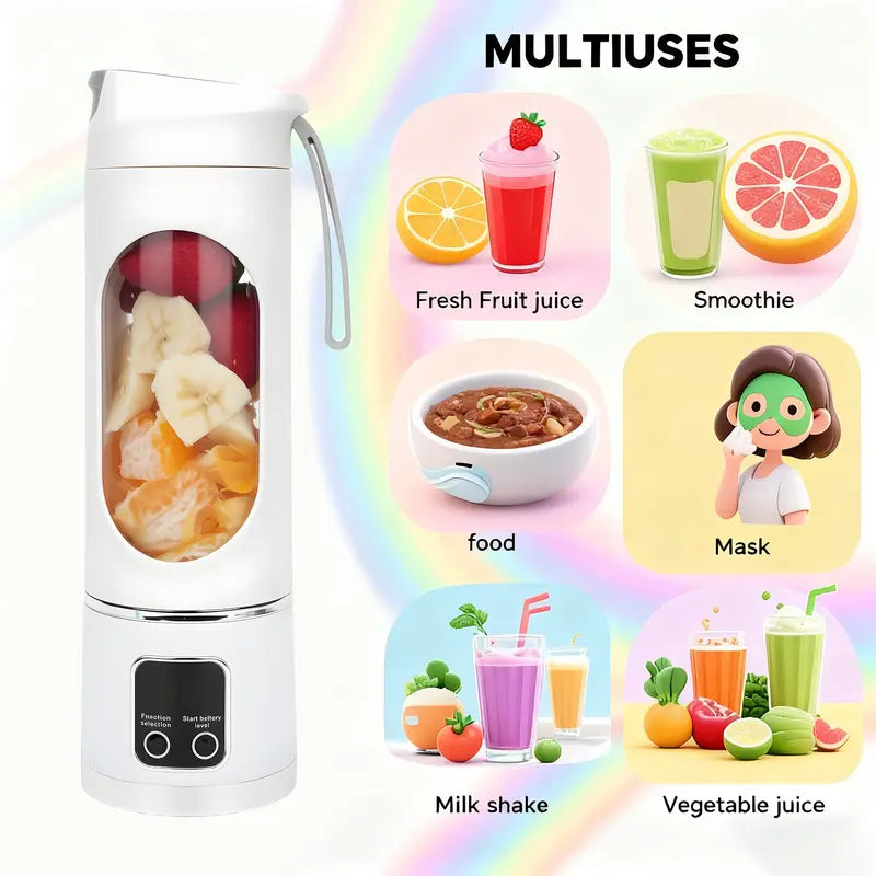 Portable USB Rechargeable Blender – Smoothie & Shake Maker