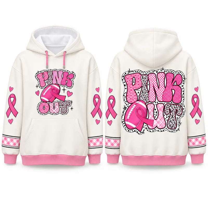 Pink Out Tackle Cancer Hoodie