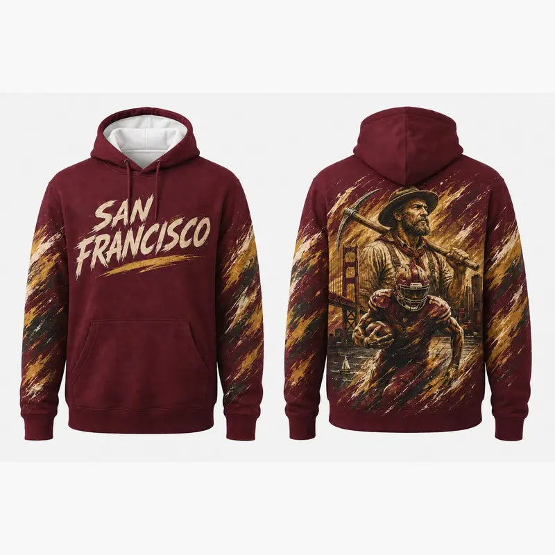 Football City Mascot Graphic Hoodie – Retro Game Day Fan Pullover