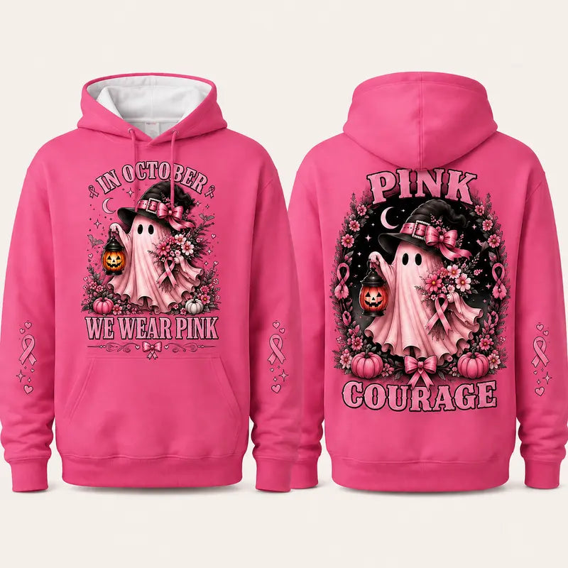 Spooky Pink Awareness Halloween Hoodie