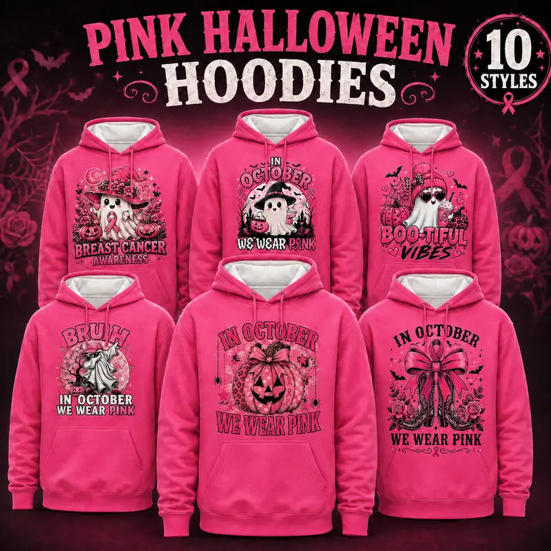 Spooky Pink Awareness Halloween Hoodie