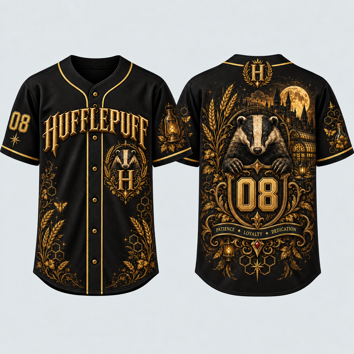 Harry Potter 3D Baseball Jersey – Hogwarts House Collection