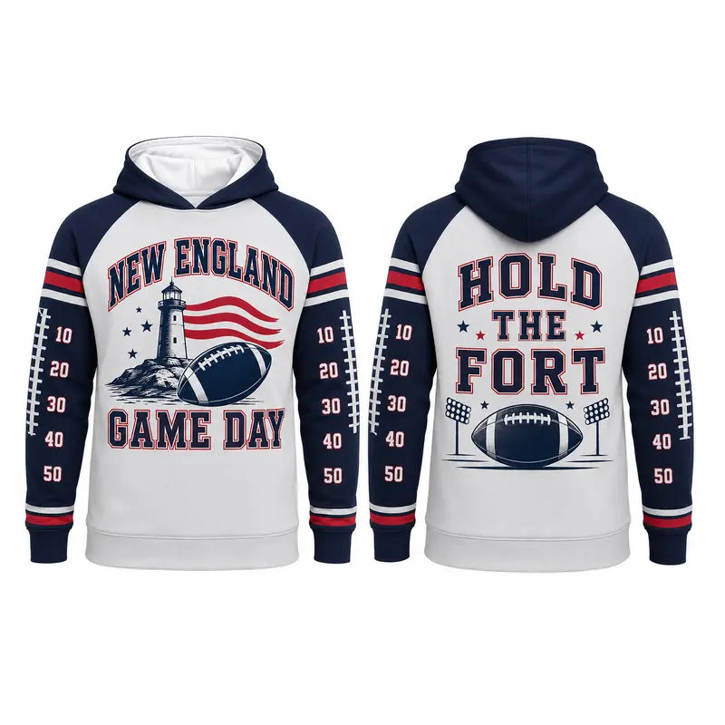 Football Game Day Hoodie Collection – Vintage City & Mascot Graphic Pullover for Football Fans