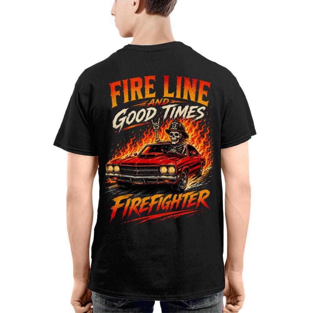 Fire Line Firefighter T-Shirt Hoodie & More