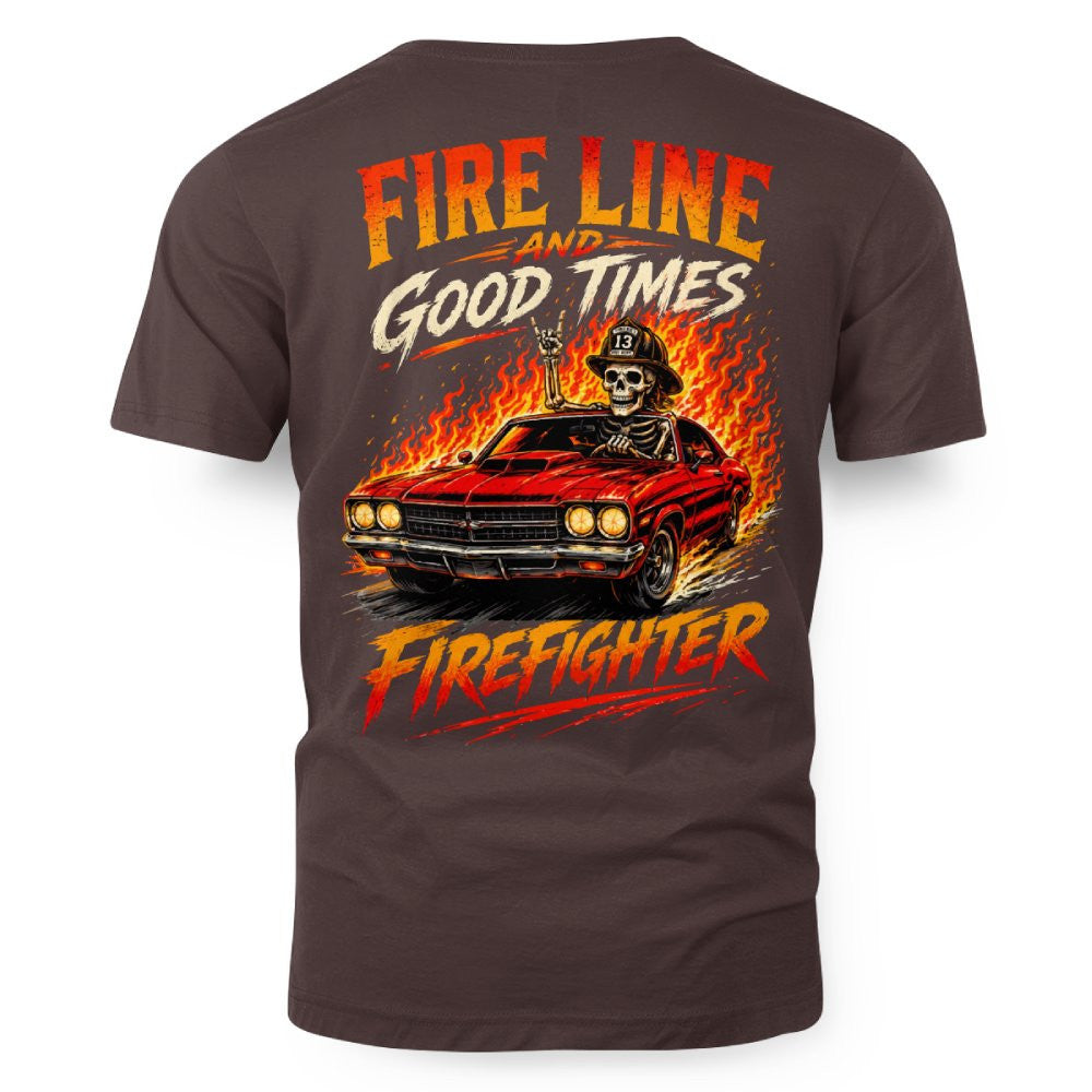 Fire Line Firefighter T-Shirt Hoodie & More