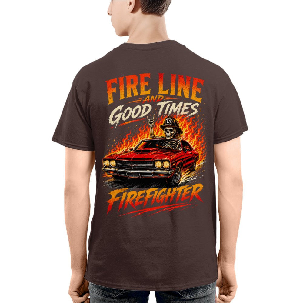 Fire Line Firefighter T-Shirt Hoodie & More