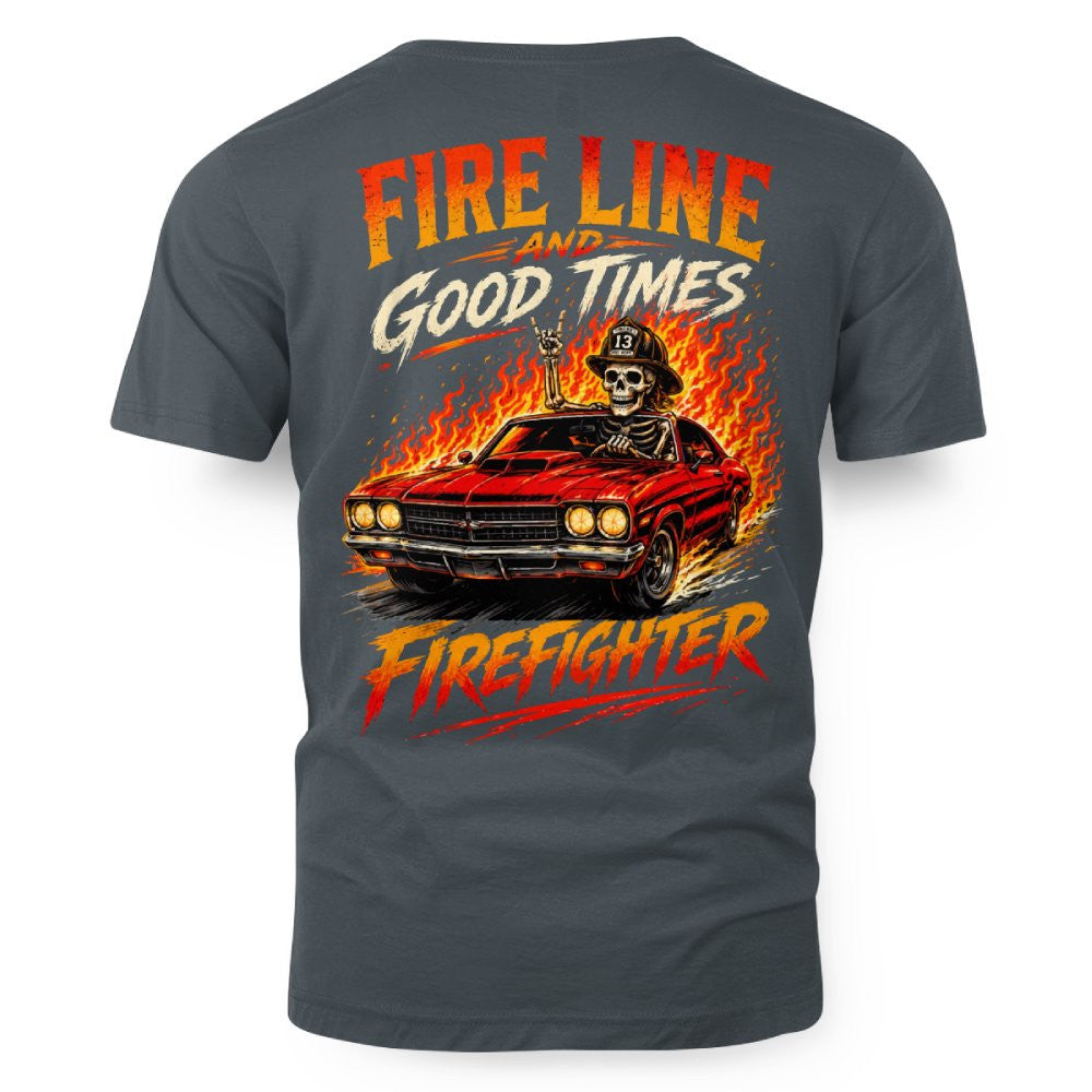Fire Line Firefighter T-Shirt Hoodie & More