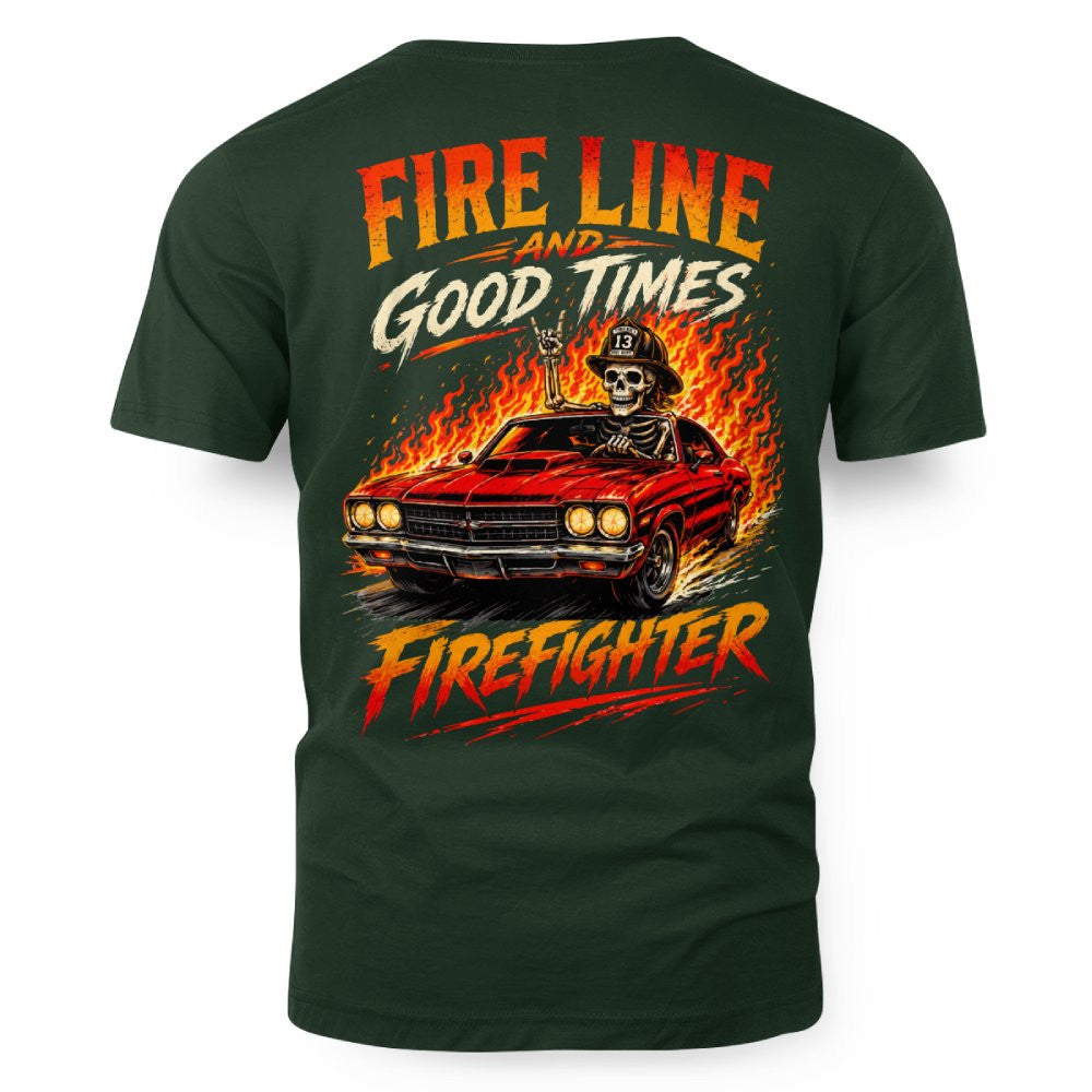 Fire Line Firefighter T-Shirt Hoodie & More