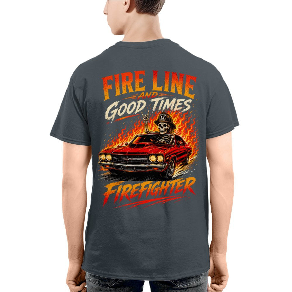 Fire Line Firefighter T-Shirt Hoodie & More