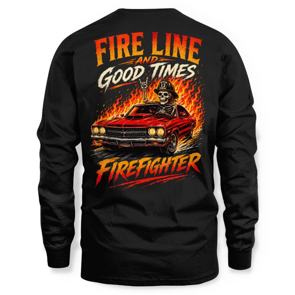 Fire Line Firefighter T-Shirt Hoodie & More
