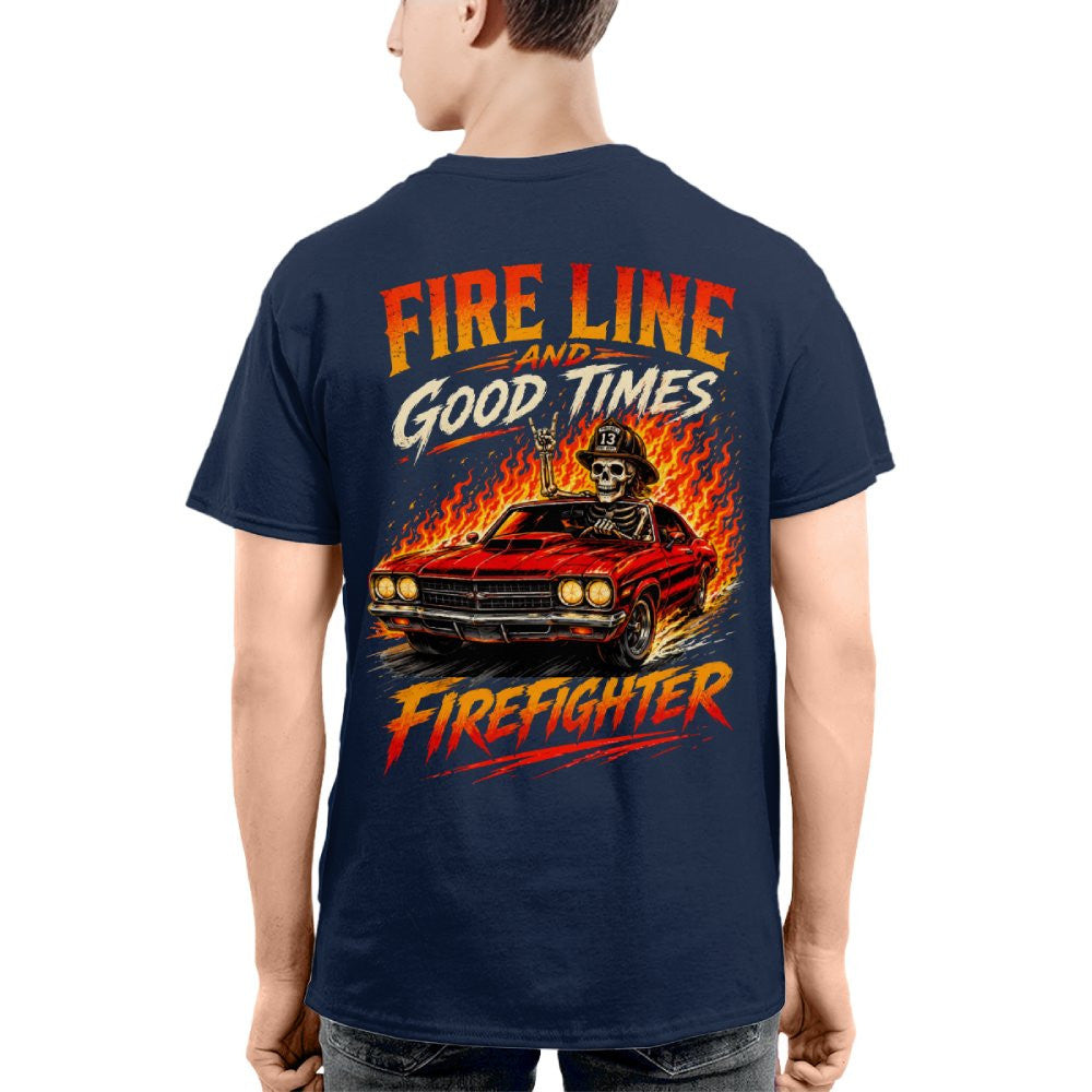 Fire Line Firefighter T-Shirt Hoodie & More