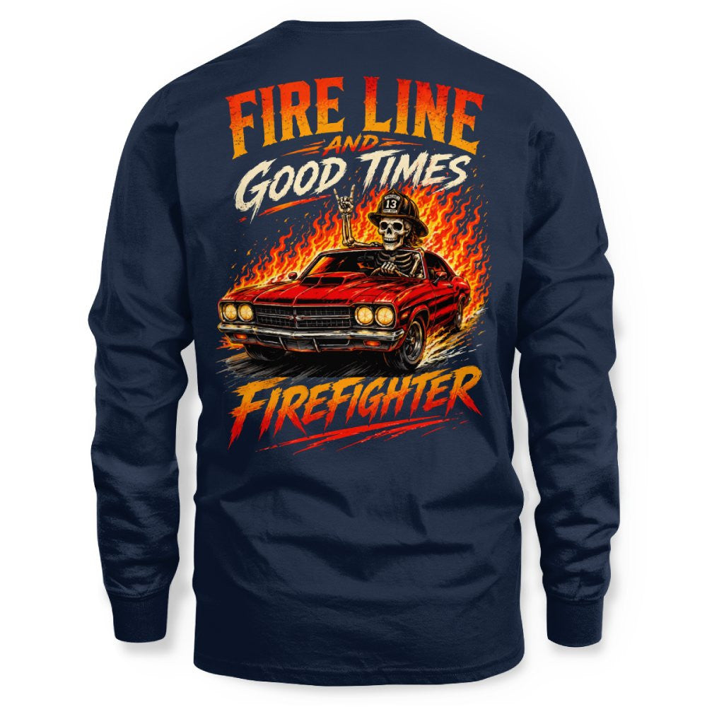 Fire Line Firefighter T-Shirt Hoodie & More
