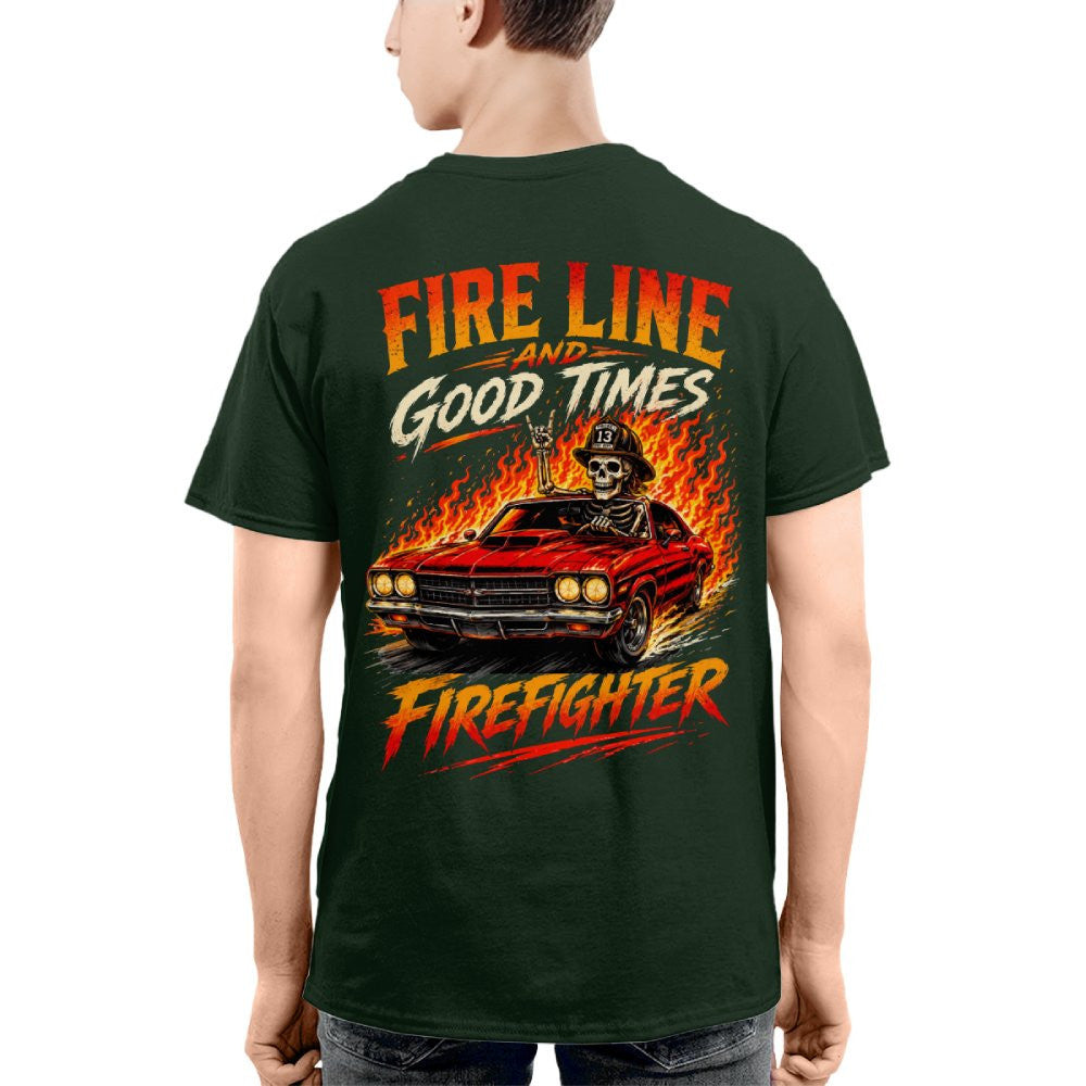Fire Line Firefighter T-Shirt Hoodie & More