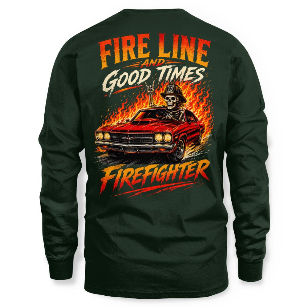 Fire Line Firefighter T-Shirt Hoodie & More