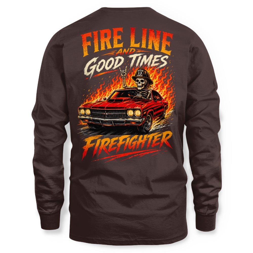 Fire Line Firefighter T-Shirt Hoodie & More