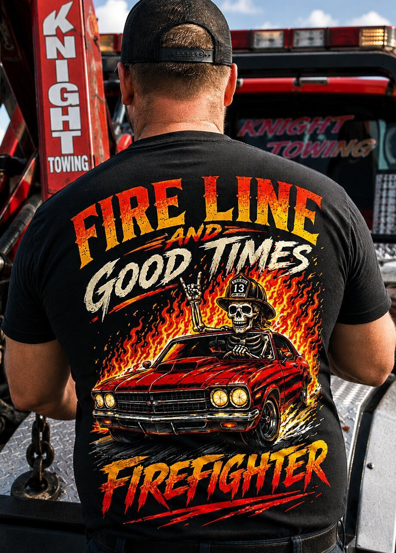 Fire Line Firefighter T-Shirt Hoodie & More