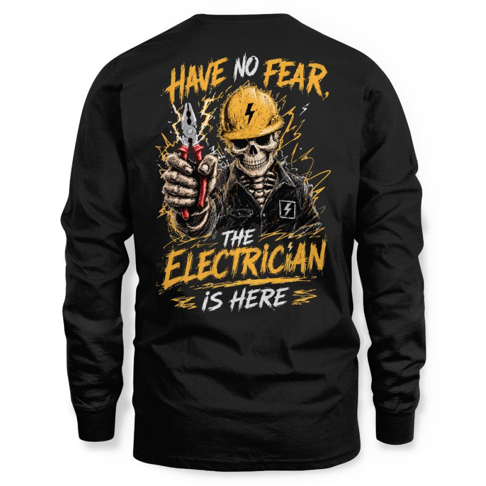 No Fear Electrician Skull T-Shirt Hoodie & More