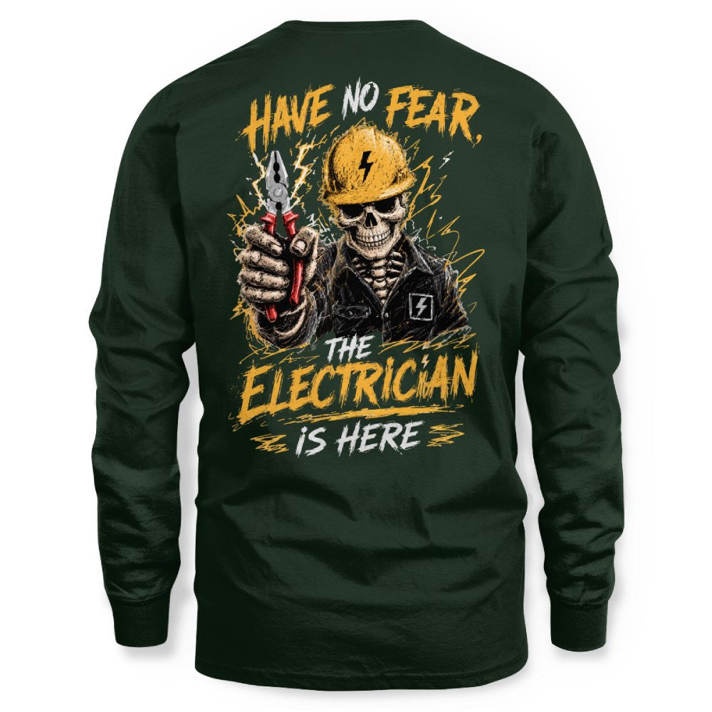 No Fear Electrician Skull T-Shirt Hoodie & More
