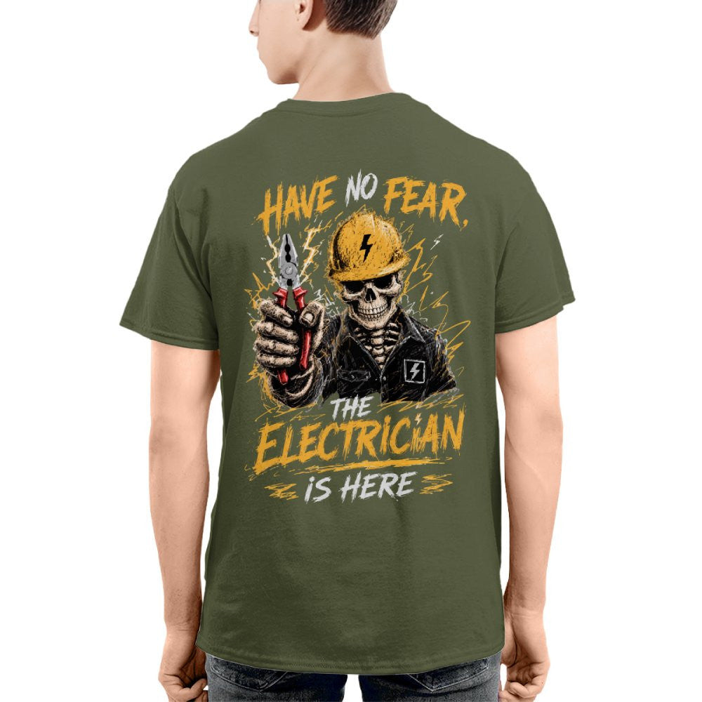 No Fear Electrician Skull T-Shirt Hoodie & More