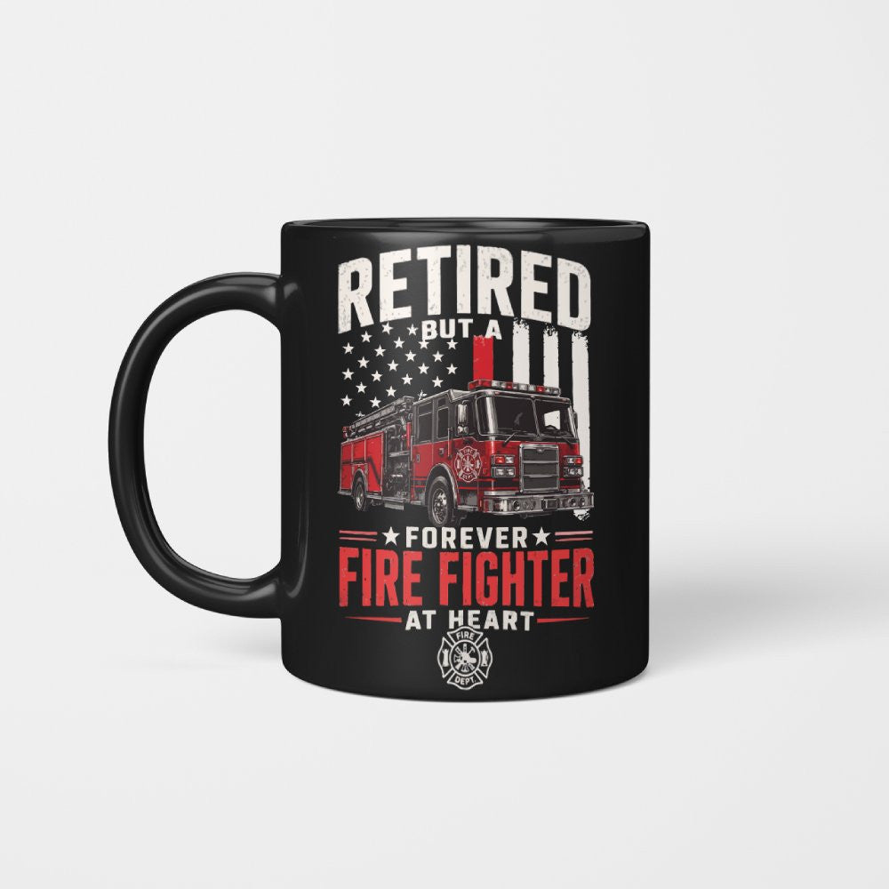 Retired Firefighter At Heart - T-Shirt Hoodie & More