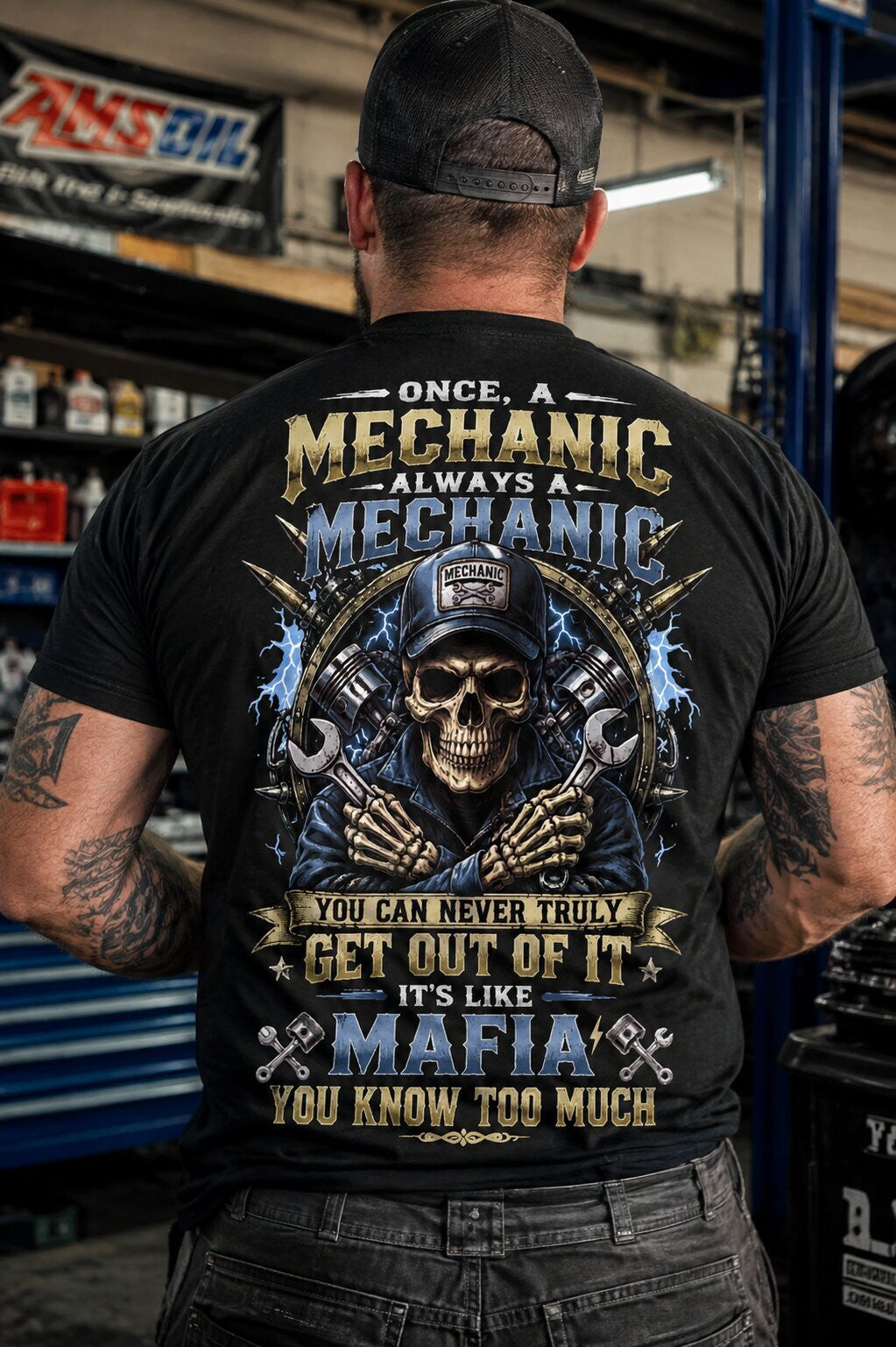 Always A Mechanic - Skull T-Shirt Hoodie & More